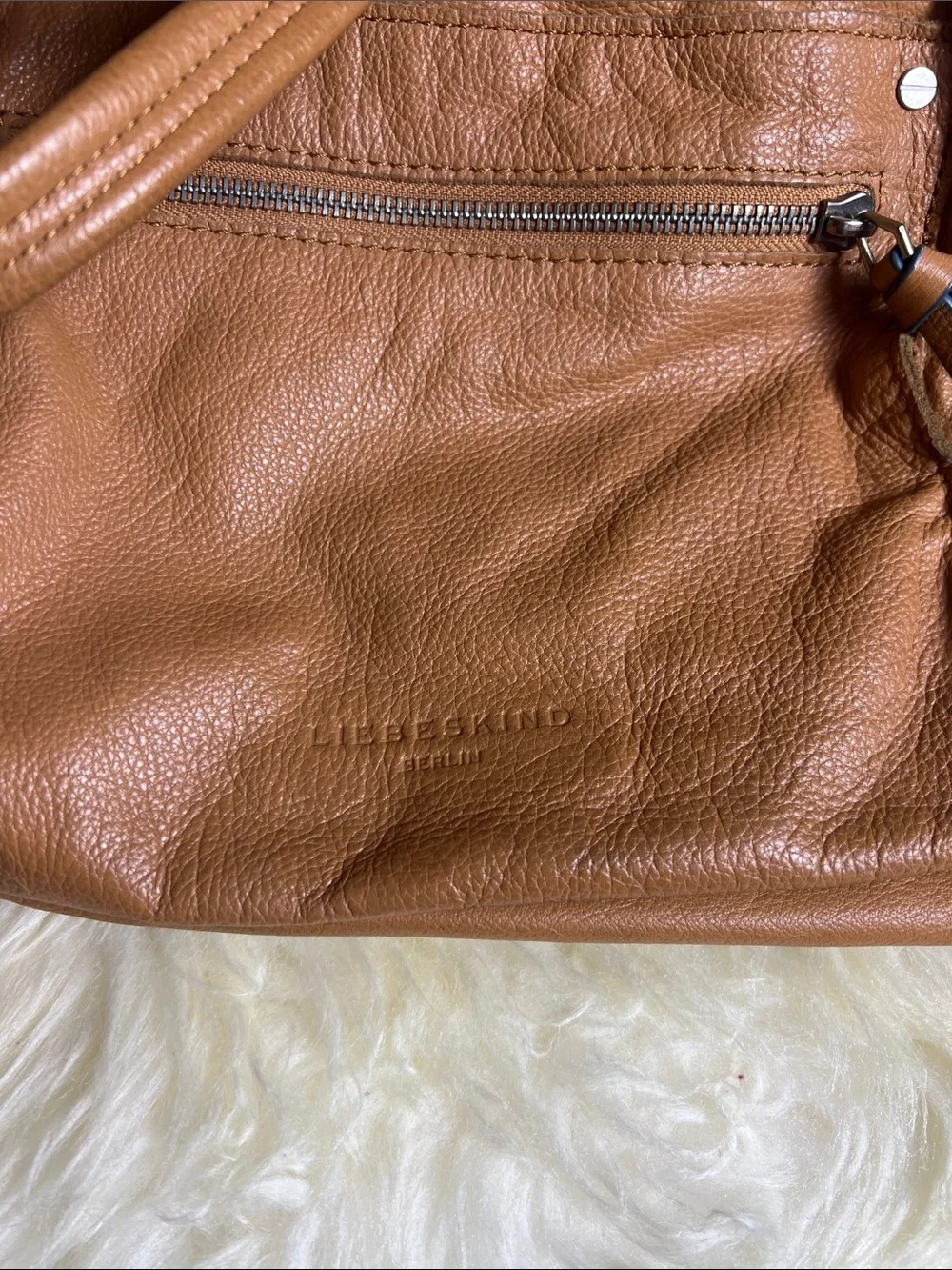 Liebeskind Berlin ] Women's Tan Leather Tote Handbag - Classic Everyday Carryall